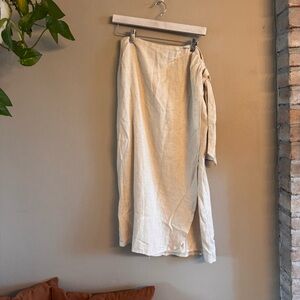 MNG Cream Wrap Skirt